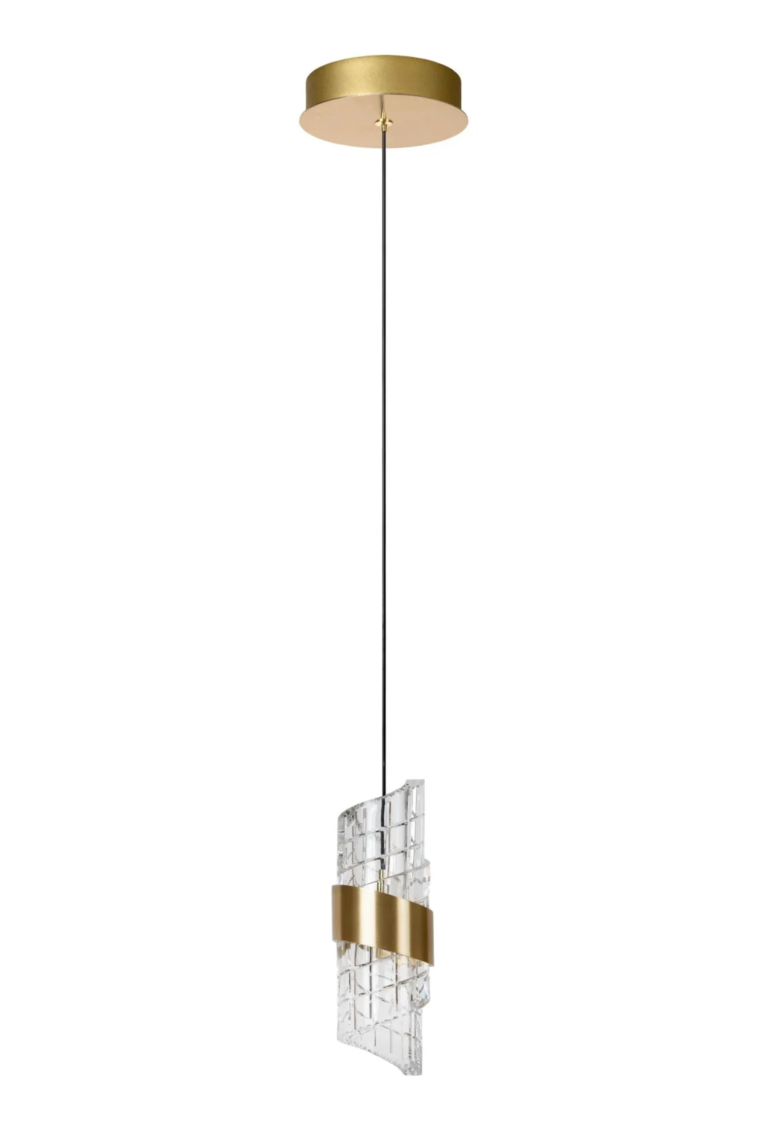 Lucide KLIGANDE - Zu00e1vesnu00e9 svetlo - u00d8 13 cm - LED - 1x9W 2700K - Matt Gold / Brass