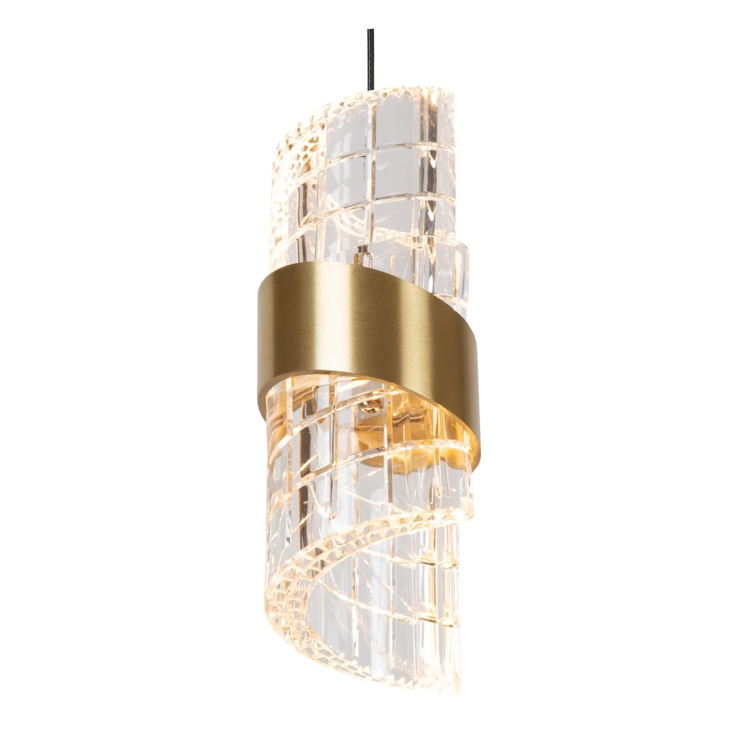 Lucide KLIGANDE - Zu00e1vesnu00e9 svetlo - u00d8 25 cm - LED tlmenu00e9. - 3x8W 2700K - matnu00e9 zlato / mosadz