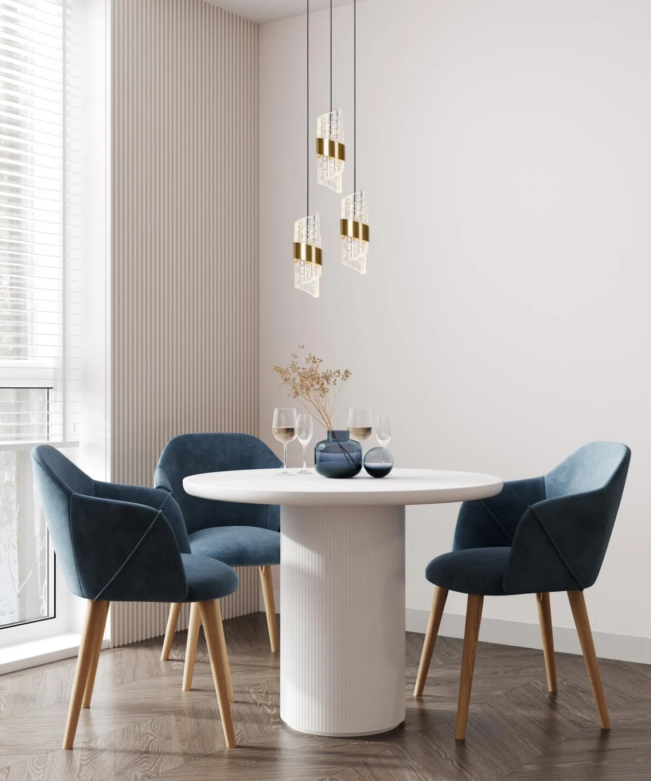 Lucide KLIGANDE - Zu00e1vesnu00e9 svetlo - u00d8 25 cm - LED tlmenu00e9. - 3x8W 2700K - matnu00e9 zlato / mosadz