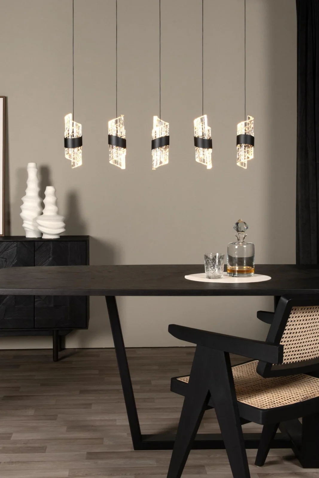 Lucide KLIGANDE - zu00e1vesnu00e9 svetlo - LED tlmenu00e9. - 5x7,8W 2700K - u010dierne