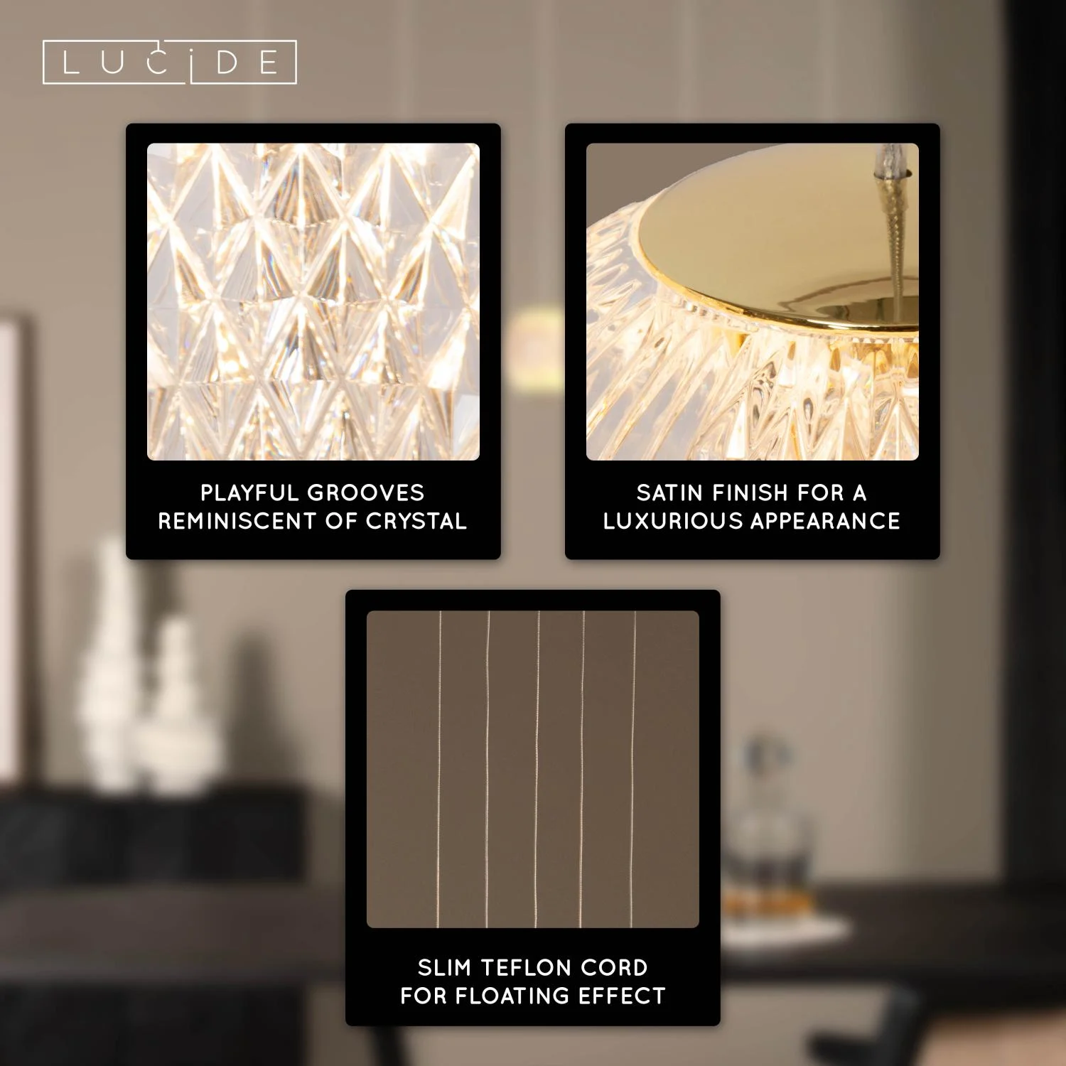 Lucide CINTRA - zu00e1vesnu00e9 svetlo - LED tlmenu00e9. - 5x4,7W 2700K - priehu013eadnu00e9 svetlo
