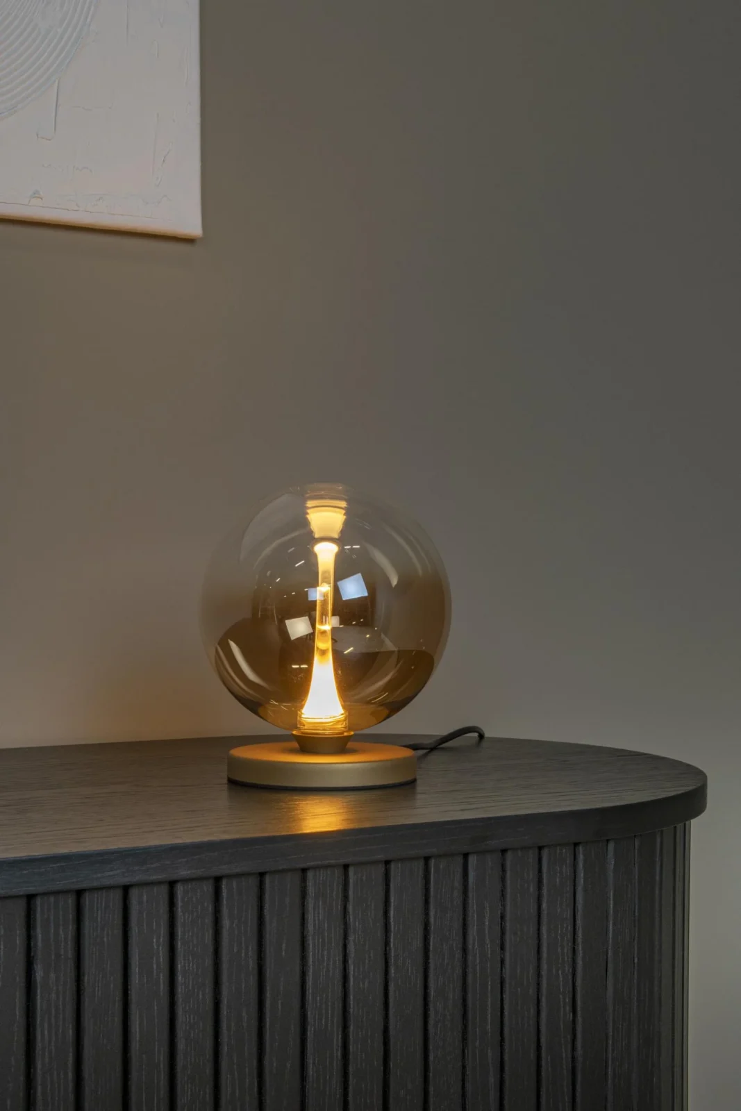 Lucide GISELA - Stolnu00e1 lampa - u00d8 16 cm - LED tlmenu00e1 - 1x5W 2700K - jantu00e1rovu00e1 | Pru00e9miovu00e9