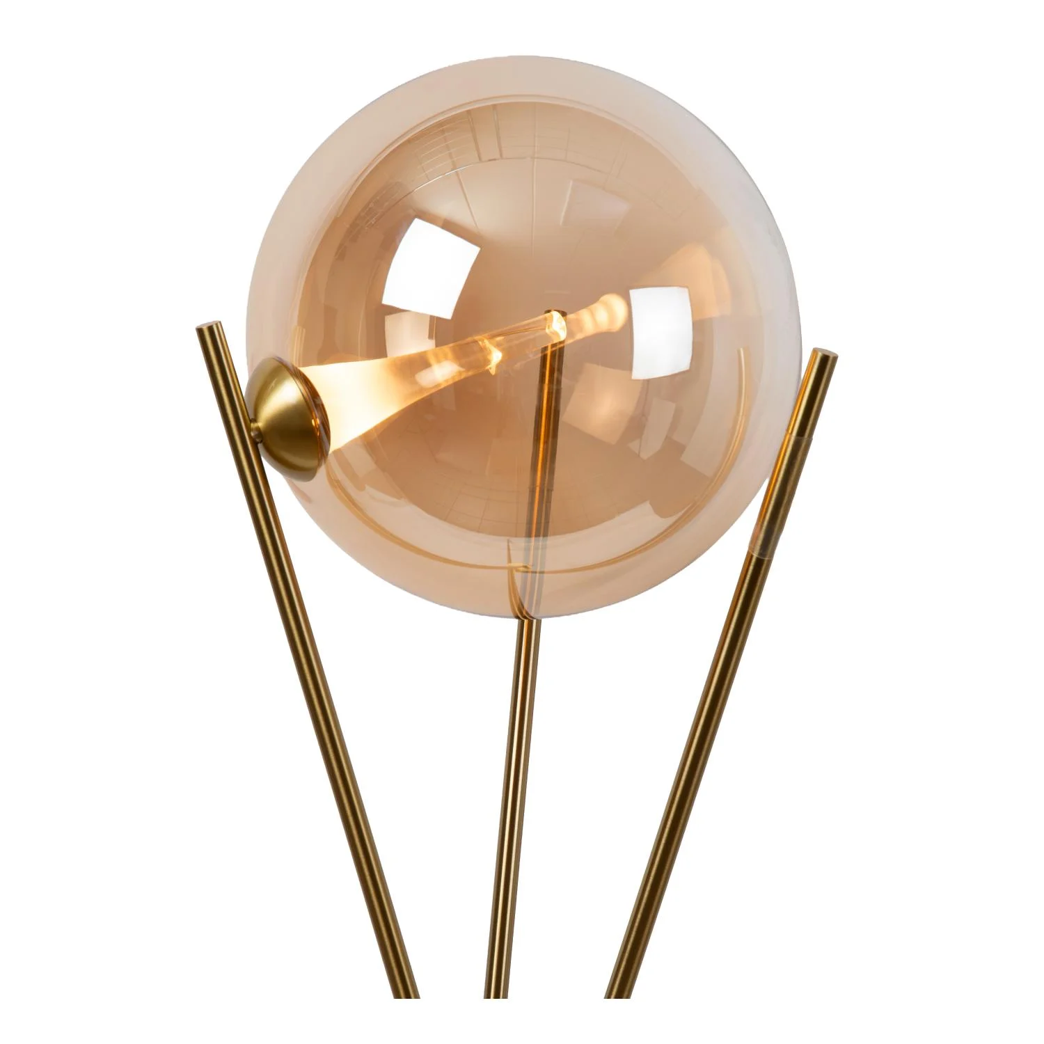 Lucide GISELA - Stojaca lampa - u00d8 56 cm - LED Dim. - 1x12,2W 2700K - S vymeniteu013enu00fdm LED modulom - jantu00e1rovu00e1 - Premium