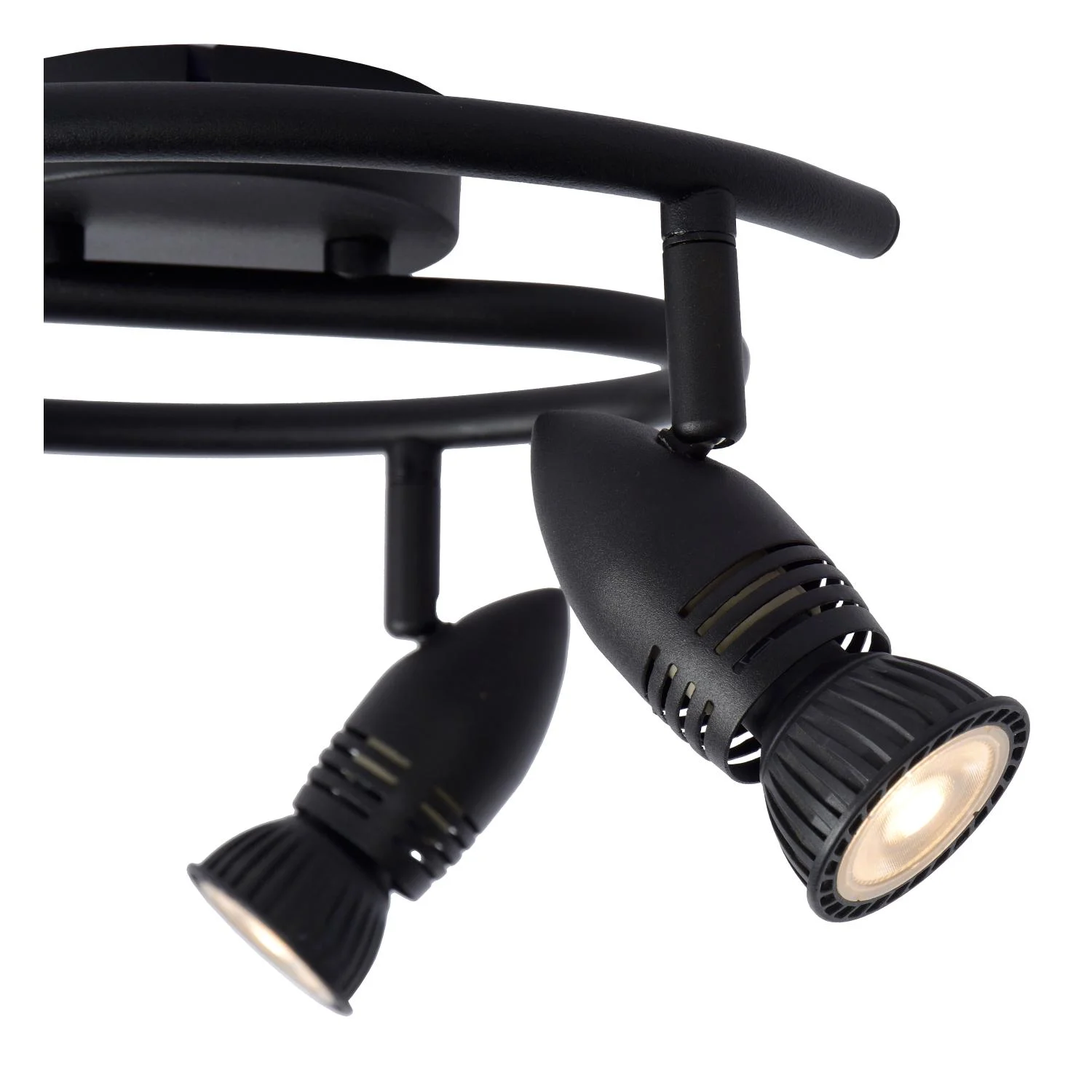 Lucide CARO - Stropnu00e9 reflektory - u00d8 31 cm - 3xGU10 - u010dierna