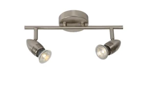 Lucide CARO-LED - Stropnu00e9 reflektory - LED - GU10 - 2x5W 2700K - Satin Chrome
