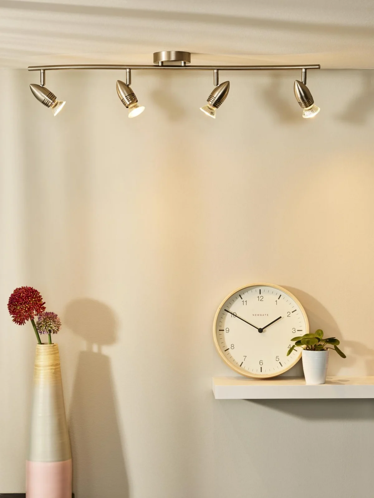 Lucide CARO-LED - Stropnu00e9 reflektory - LED - GU10 - 4x5W 2700K - Satin Chrome -
