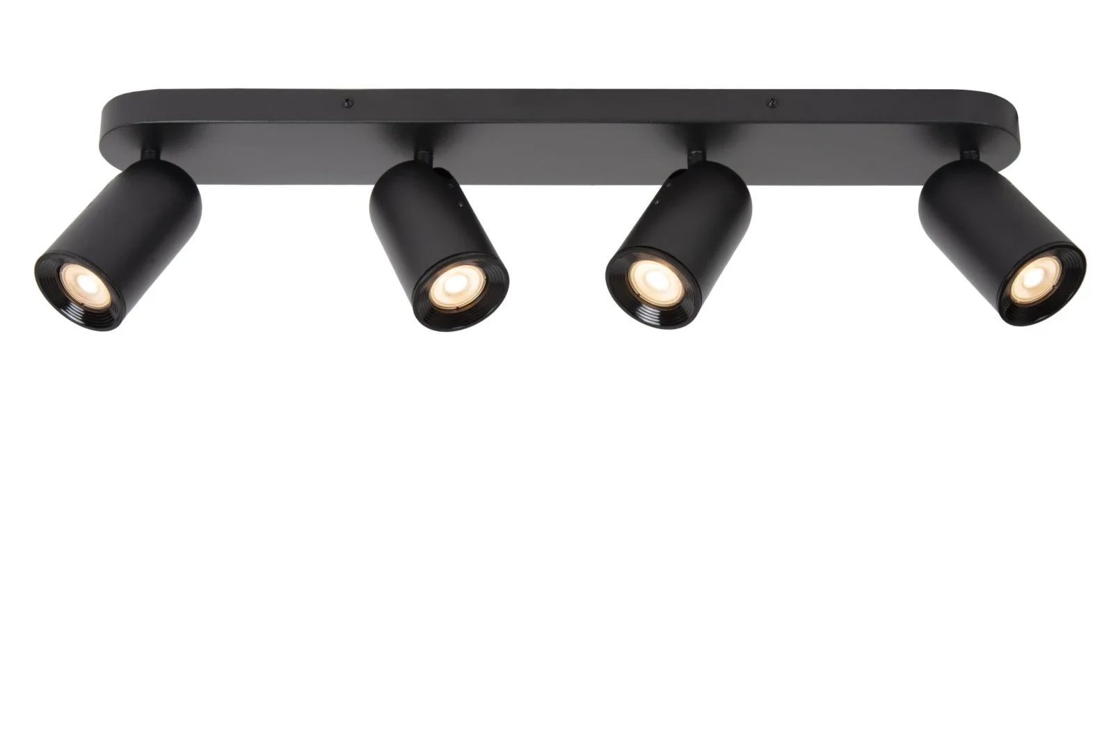 Lucide PUNCH - Stropnu00e9 reflektory - 4xGU10 - u010dierne
