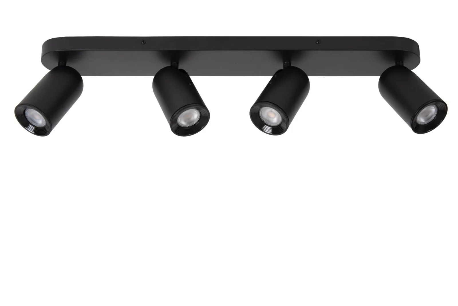 Lucide PUNCH - Stropnu00e9 reflektory - 4xGU10 - u010dierne