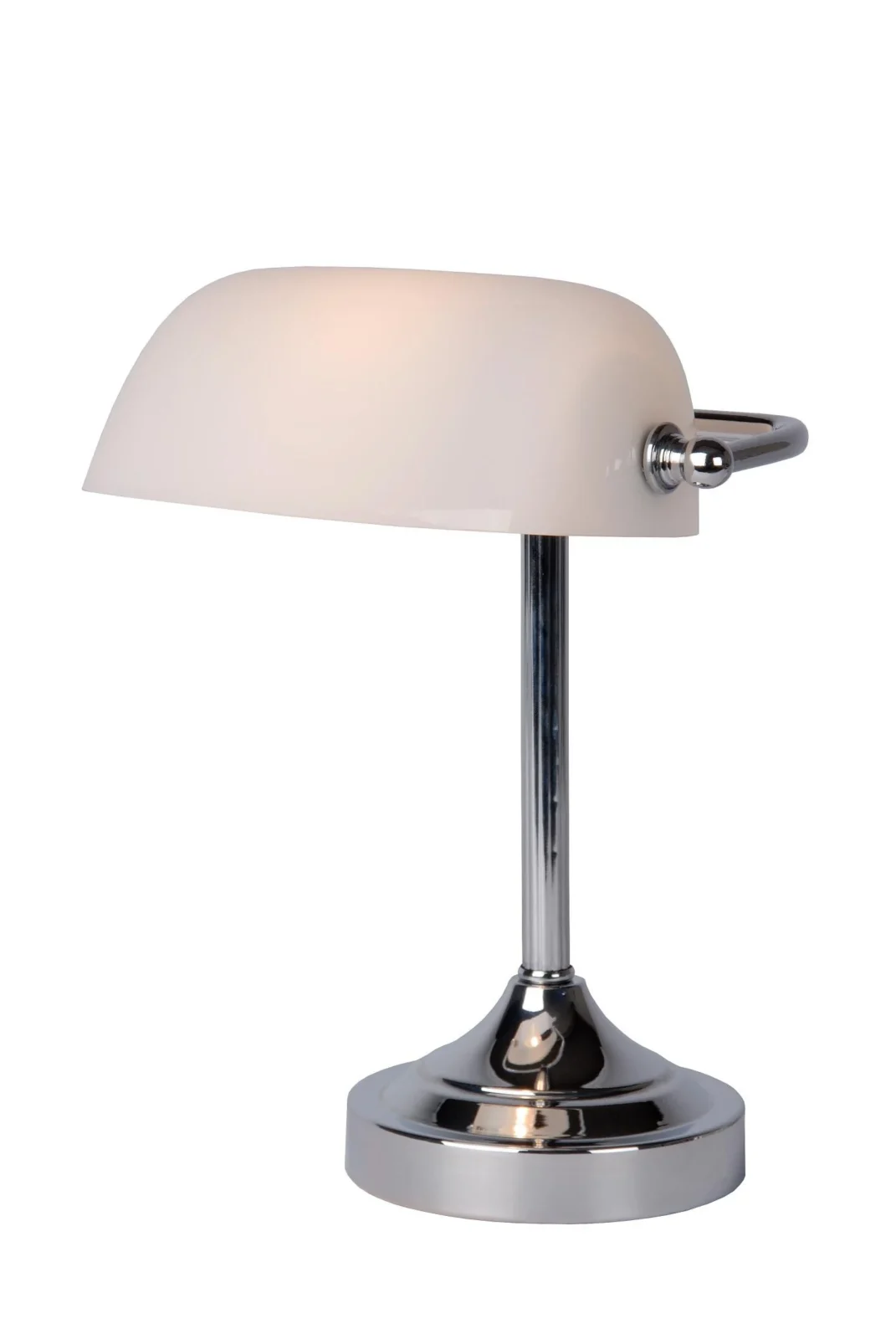 Lucide BANKER - Stolnu00e1 lampa - 1xE14 - Chru00f3m
