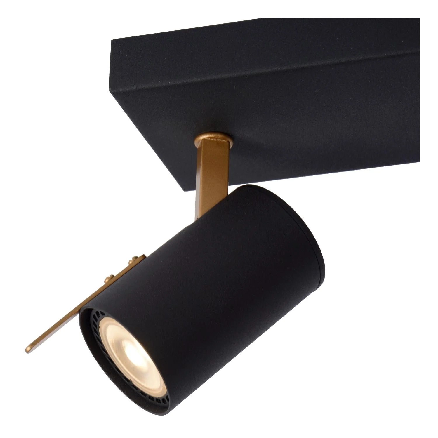 Lucide GRONY - Stropnu00e9 reflektory - LED Tlmenu00e9 po teplu00e9 - GU10 - 2x5W 2200K/3000K - u010dierna