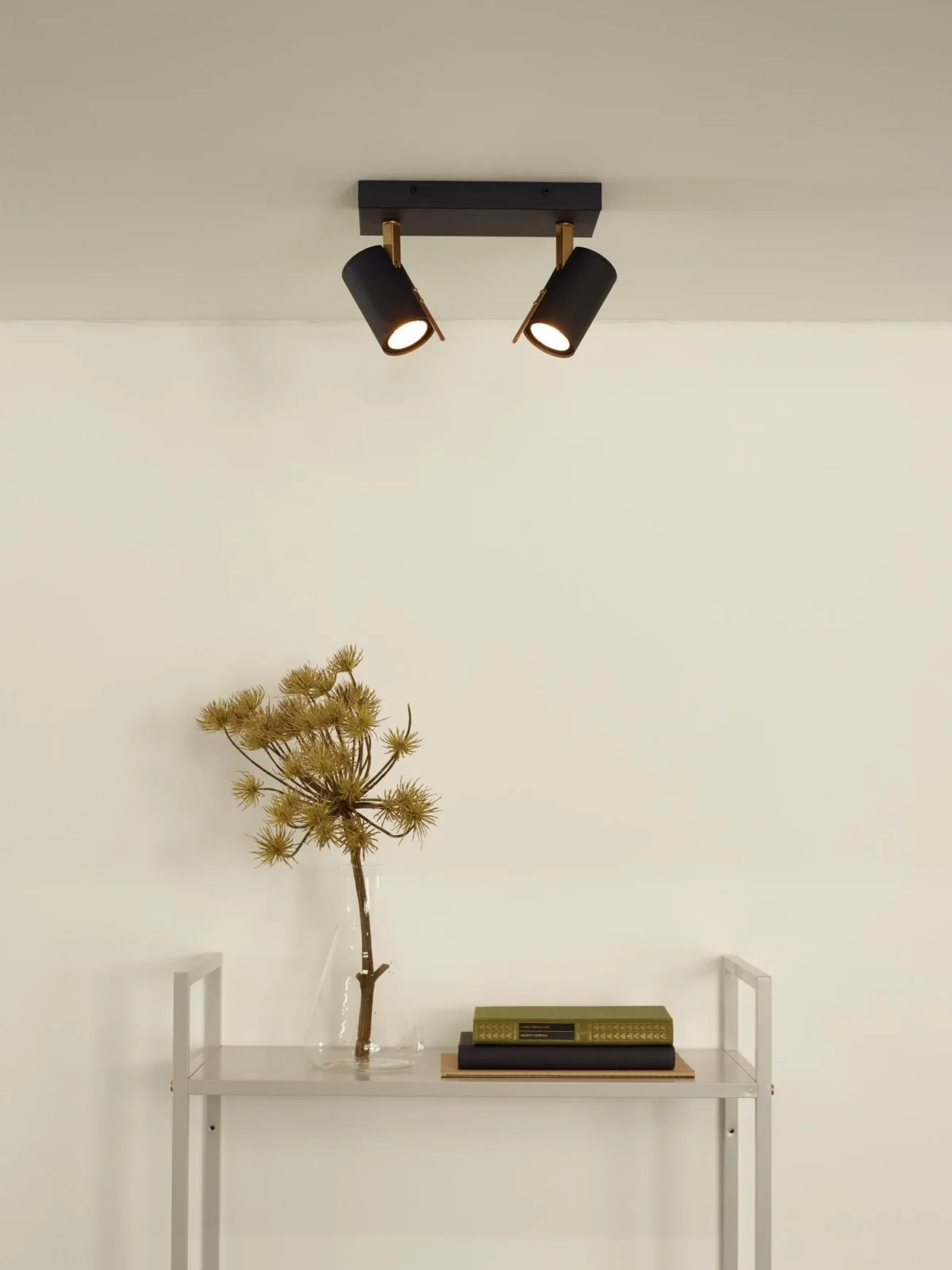 Lucide GRONY - Stropnu00e9 reflektory - LED Tlmenu00e9 po teplu00e9 - GU10 - 2x5W 2200K/3000K - u010dierna