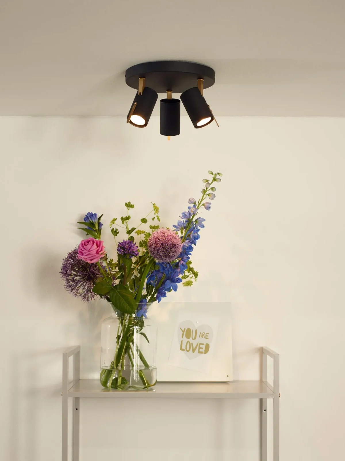Lucide GRONY - Stropnu00e9 reflektor - LED Stmievanie na teplu00e9 - GU10 - 3x5W 2200K/3000K - u010dierna
