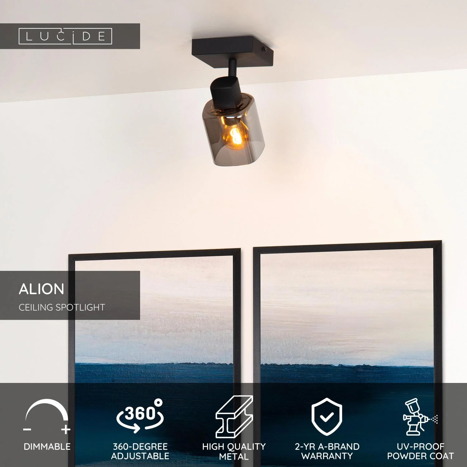 Lucide ALION - Stropnu00e9 reflektory - 1xE14 - u010cierne