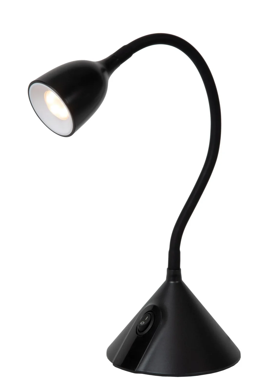 Lucide MILO - stolnu00e1 lampa - u00d8 12,8 cm - LED - 1x3,2W 3000K - u010dierna