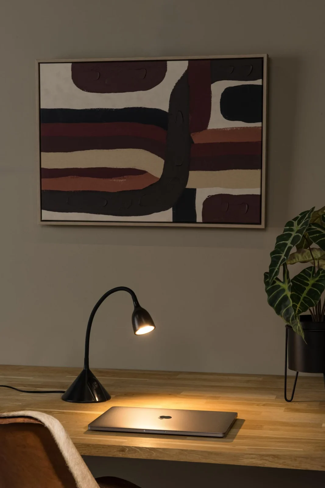 Lucide MILO - stolnu00e1 lampa - u00d8 12,8 cm - LED - 1x3,2W 3000K - u010dierna
