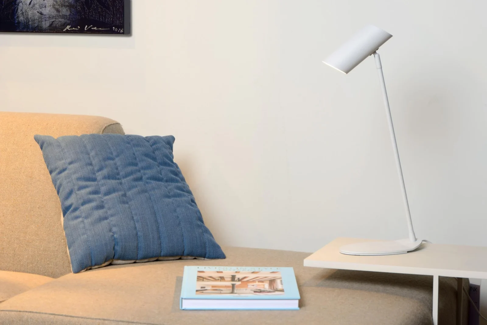 Lucide HESTER - stolnu00e1 lampa - 1xGU10 - biela