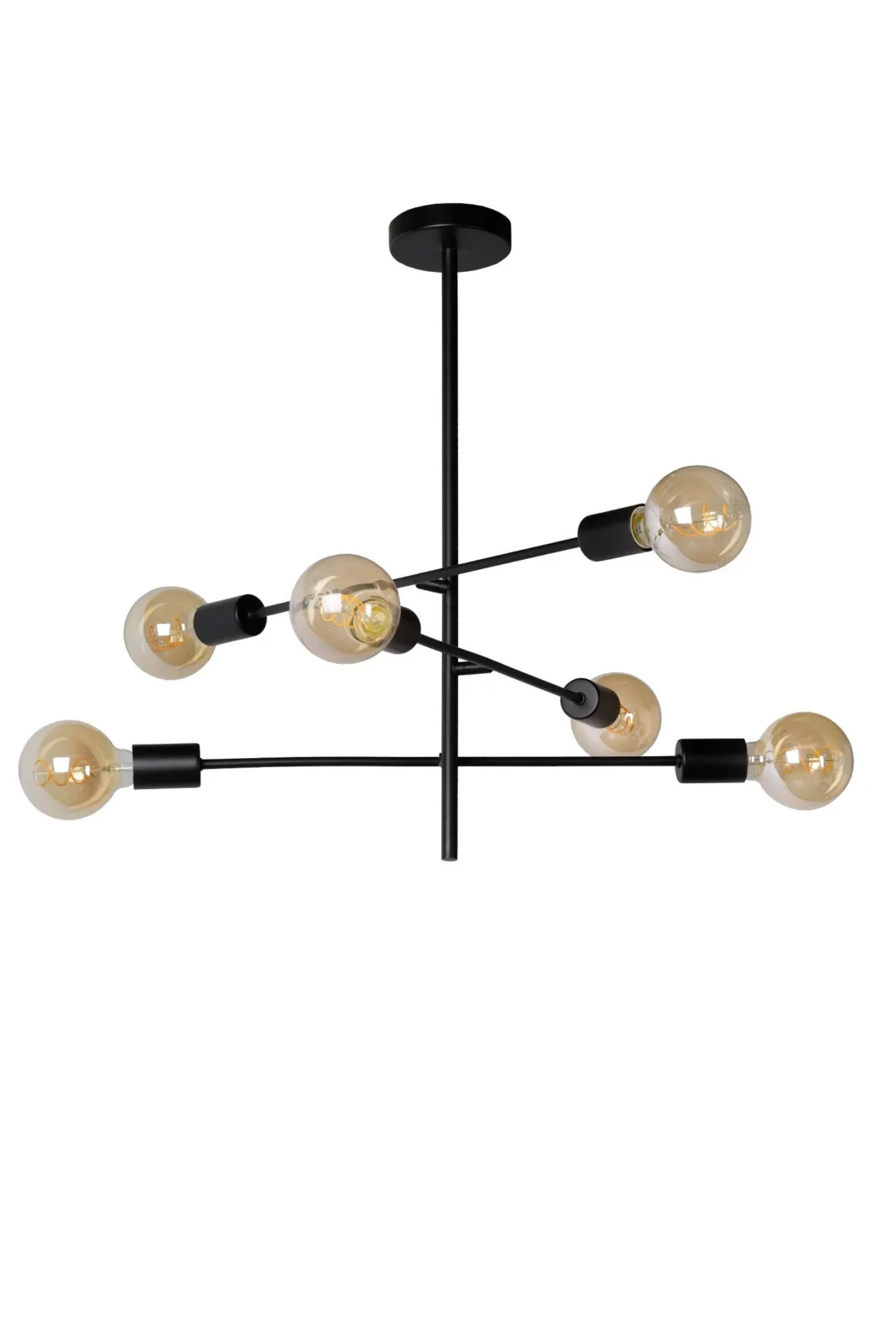 Lucide LESTER - Zapustenu00e9 stropnu00e9 svetlo - 6xE27 - u010dierne