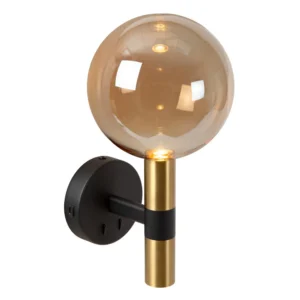 Lucide JOSIANE - Nu00e1stennu00e9 svetlo - u00d8 18 cm - 1xG9 - S USB nabu00edjacu00edm portom - u010dierna - Vibes