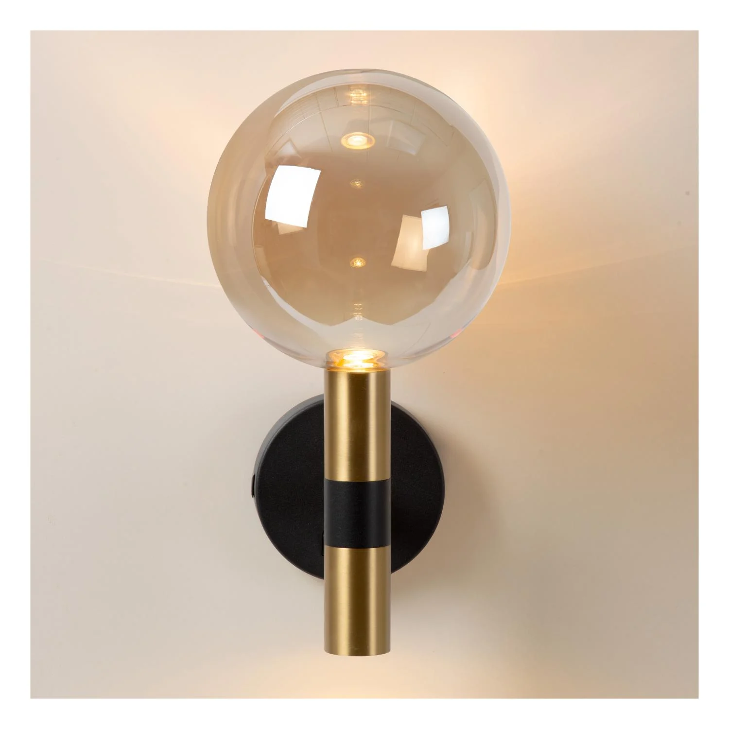 Lucide JOSIANE - Nu00e1stennu00e9 svetlo - u00d8 18 cm - 1xG9 - S USB nabu00edjacu00edm portom - u010dierna - Vibes