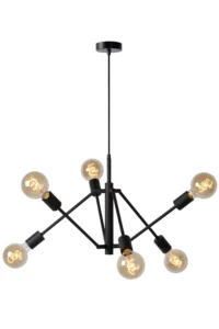 Lucide LESTER - Zu00e1vesnu00e9 svetlo - 6xE27 - u010dierne
