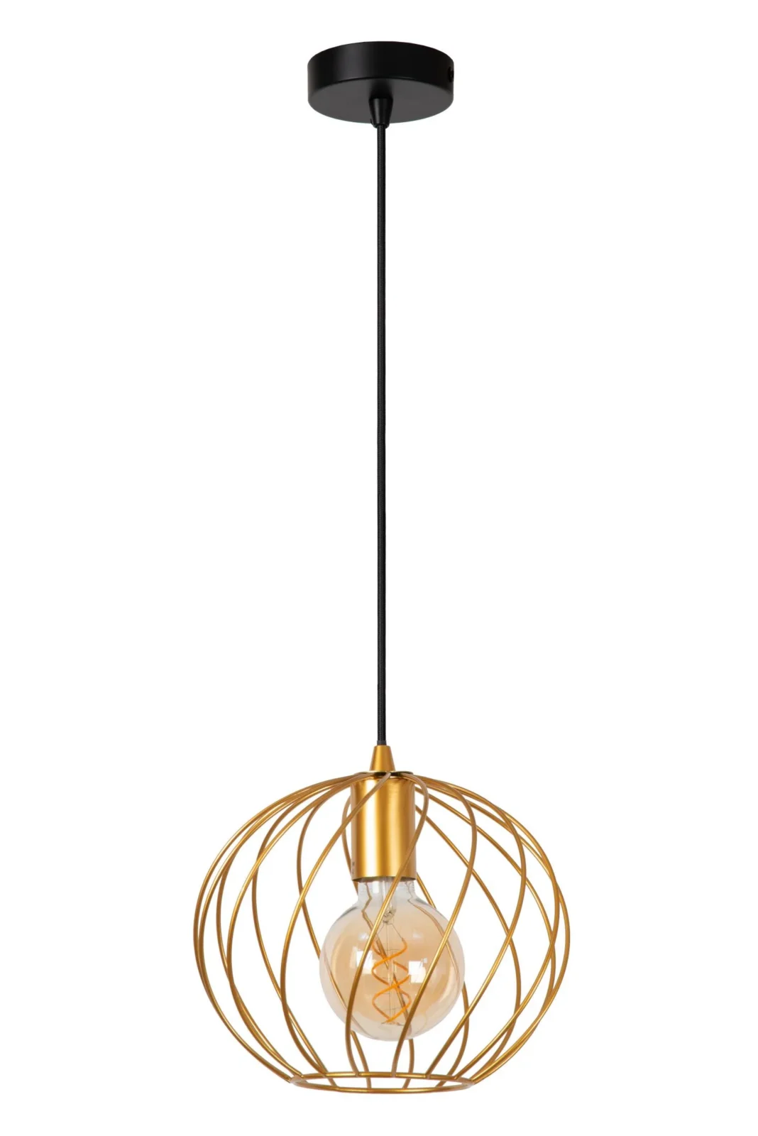 Lucide DANZA - Zu00e1vesnu00e9 svetlo - u00d8 25 cm - 1xE27 - Matt Gold / Brass