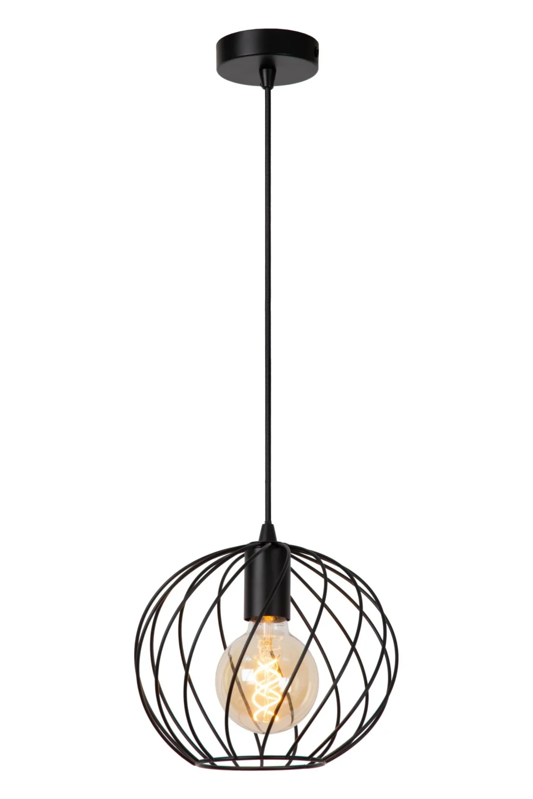 Lucide DANZA - zu00e1vesnu00e9 svetlo - u00d8 25 cm - 1xE27 - u010dierne