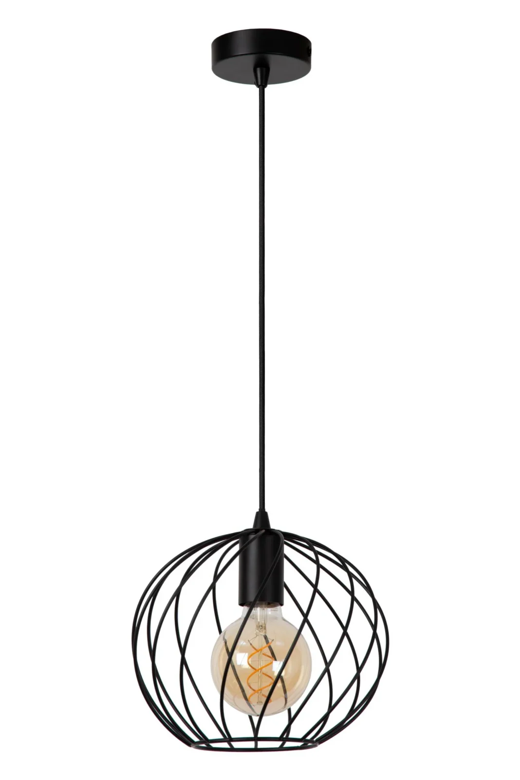 Lucide DANZA - zu00e1vesnu00e9 svetlo - u00d8 25 cm - 1xE27 - u010dierne