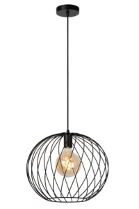 Lucide DANZA - Zu00e1vesnu00e9 svetlo - u00d8 40 cm - 1xE27 - u010dierne