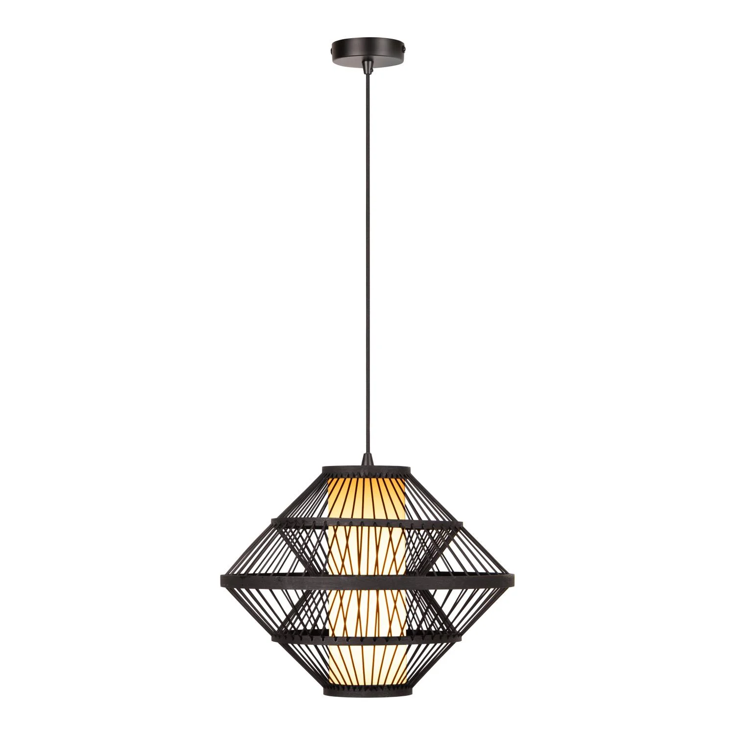 Lucide PASQUINO - Zu00e1vesnu00e9 svetlo - u00d8 40 cm - 1xE27 - u010cierna | Essential