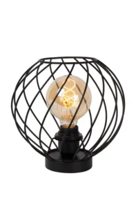Lucide DANZA - Stolnu00e1 lampa - u00d8 25 cm - 1xE27 - u010dierna