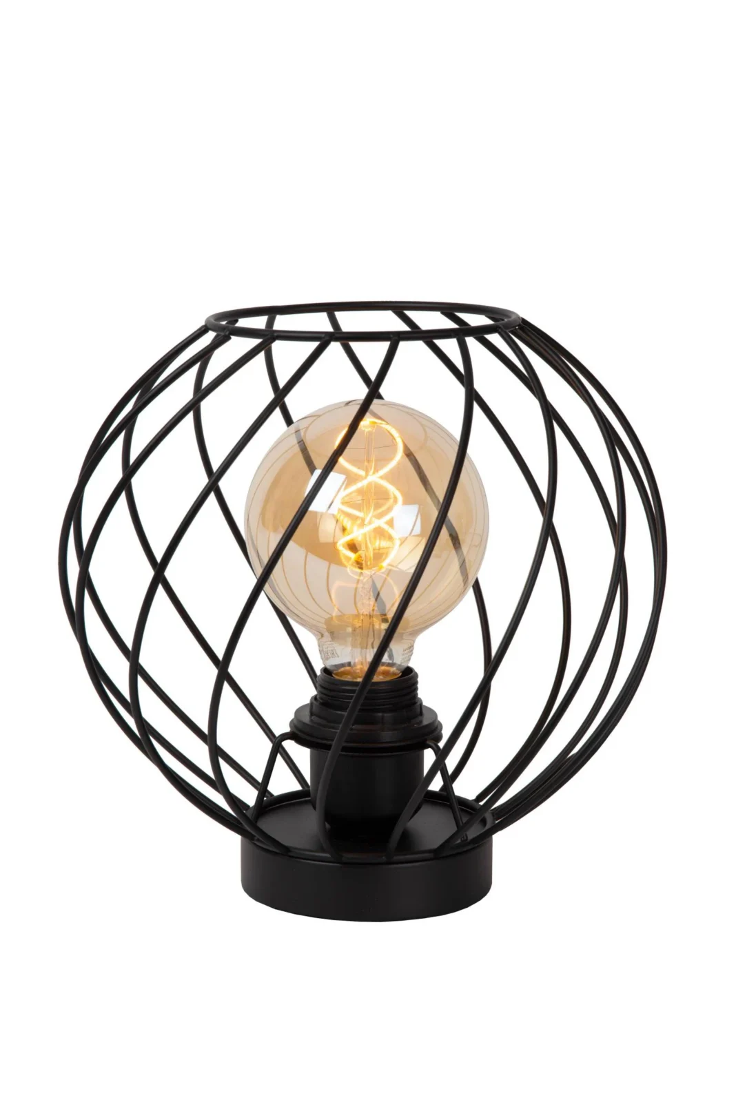 Lucide DANZA - Stolnu00e1 lampa - u00d8 25 cm - 1xE27 - u010dierna