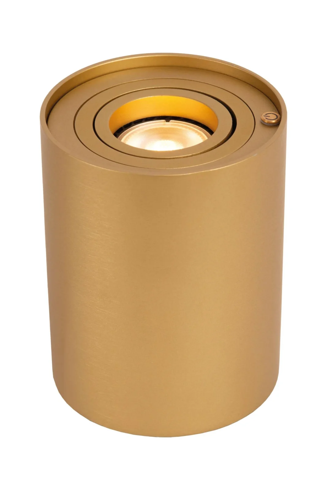 Lucide TUBE - Stolnu00e1 lampa - u00d8 9,6 cm - LED 3 StepDim - GU10 - 1x5W 2700K - Matt Gold / Brass