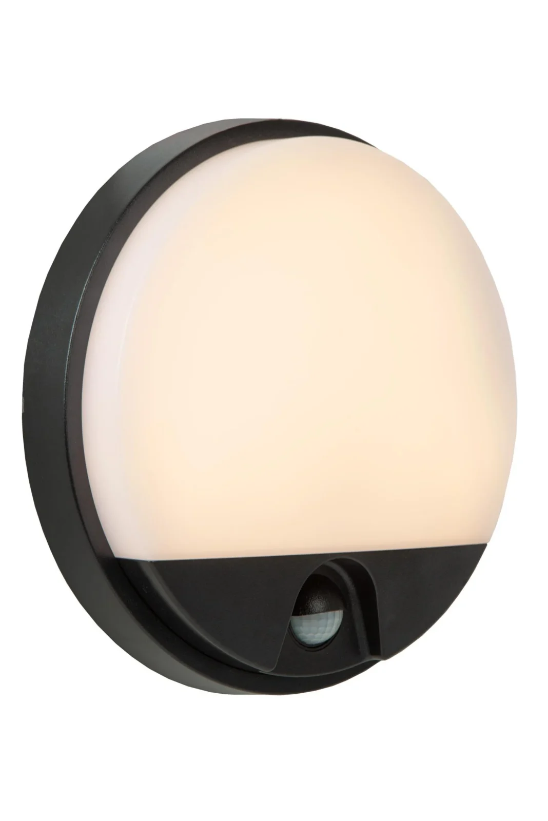 Lucide HUPS IR - Nu00e1stennu00e9 svetlo vnu00fatornu00e9/vonkaju0161ie - u00d8 21 cm - LED - 1x10W 3000K - IP54 - Pohybovu00fd senzor - u010dierny