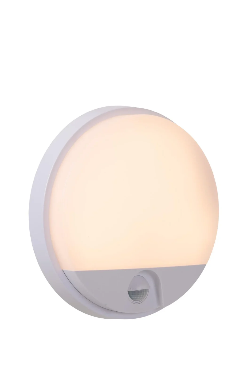 Lucide HUPS IR - Nu00e1stennu00e9 svetlo vnu00fatornu00e9/vonkaju0161ie - u00d8 21 cm - LED - 1x10W 3000K - IP54 - Pohybovu00fd senzor - biely