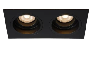 Lucide EMBED - Zapustenu00e9 reflektory - 2xGU10 - u010dierne
