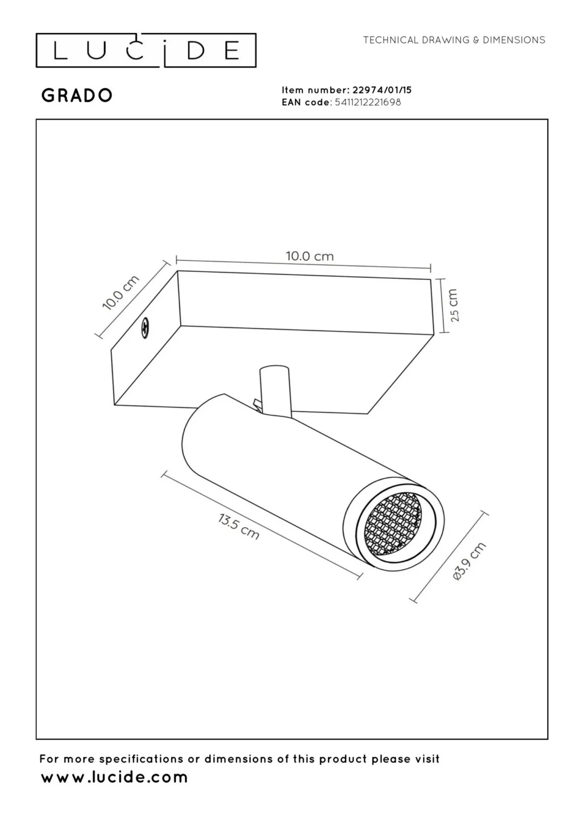 Lucide GRADO - Stropnu00e9 reflektory - 1xGU10 (MR11) - Sivu00e9 u017eelezo