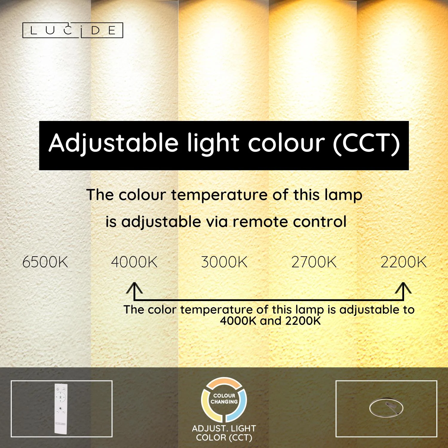 POTLESK Lucide - Zapustenu00e9 stropnu00e9 svetlo - u00d8 60 cm - LED tlmenu00e9. - CCT - 1x40W 2200K/4000K - sivu00e9 u017eelezo | Pru00e9miovu00e9