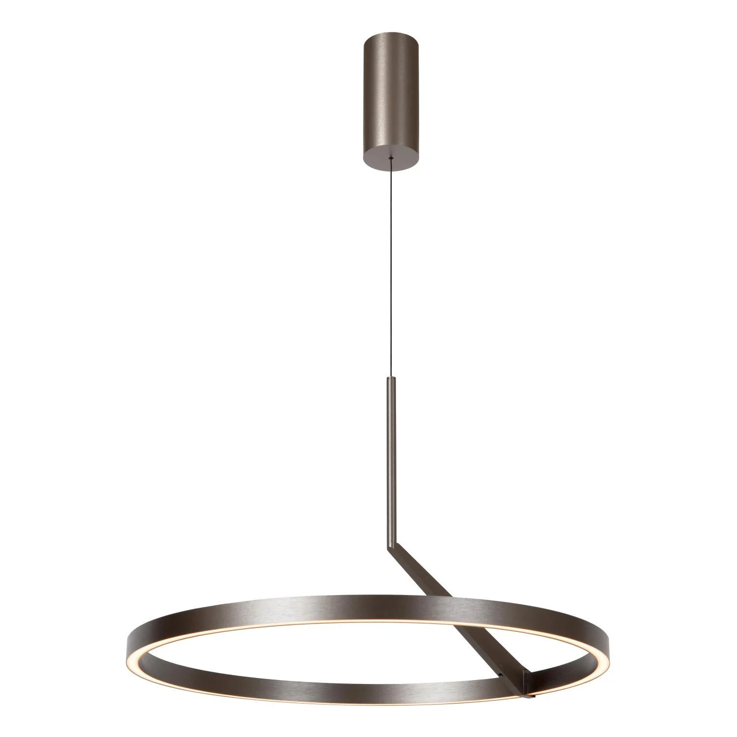 Lucide POTLESK - Zu00e1vesnu00e9 svetlo - u00d8 60 cm - LED tlmenu00e9. - CCT - 1x32W 2700K/4000K - senzor ruu010dnu00fdch vu013an - sivu00e9 u017eelezo | Pru00e9miovu00e9