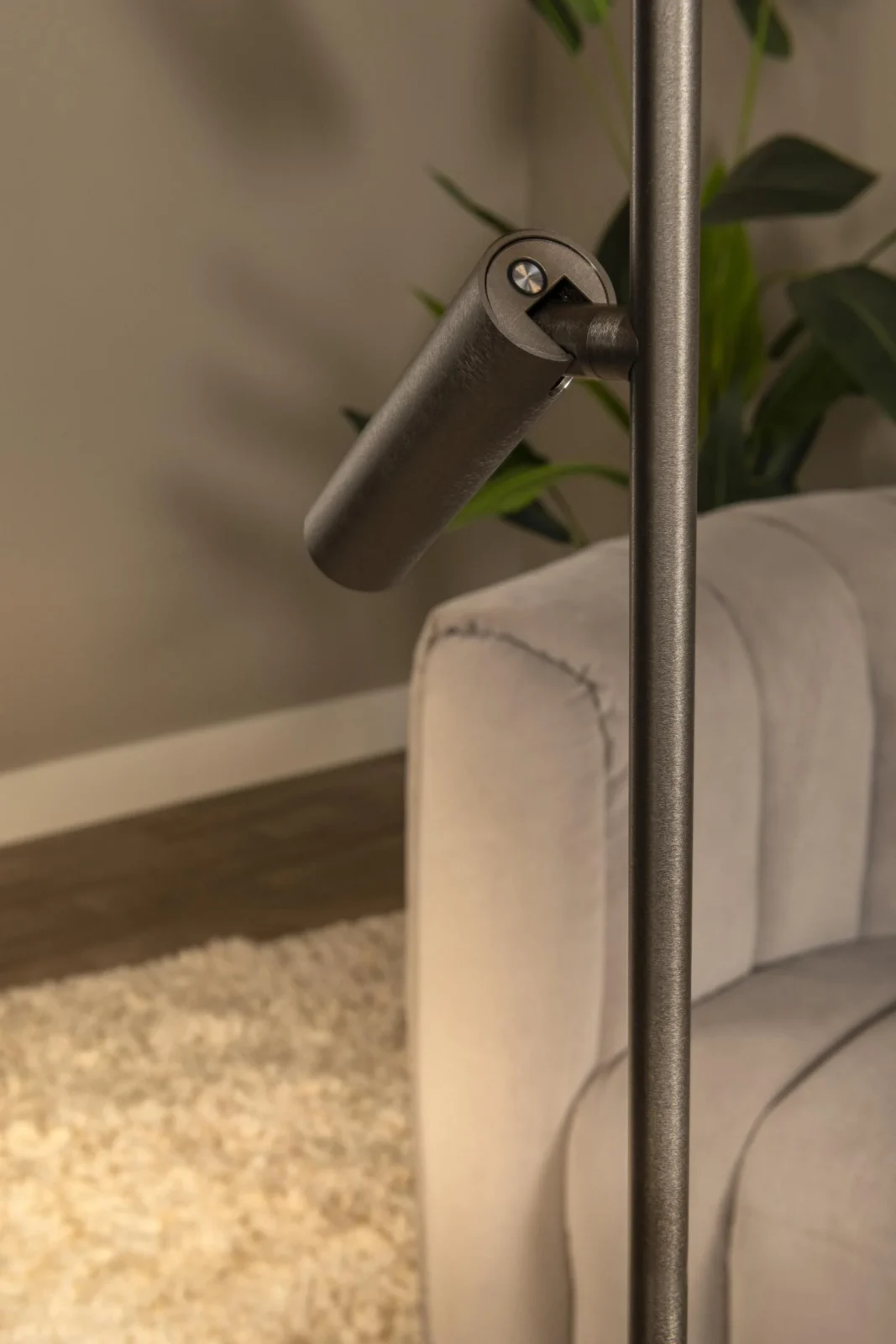 Lucide POTLESK - Stojacia lampa - u00d8 33 cm - LED tlmenu00e1. - CCT - 2700K/4000K - Sivu00e9 u017eelezo | Pru00e9miovu00e9