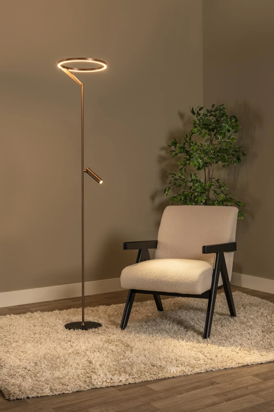 Lucide POTLESK - Stojacia lampa - u00d8 33 cm - LED tlmenu00e1 - CCT - 2700K/4000K - Ku00e1va | Pru00e9miovu00e9