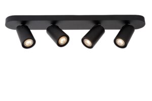 Lucide XYRUS - Stropnu00e9 reflektory - LED Slabu00e9 po teplu00e9 - GU10 - 4x5W 2200K/3000K - u010dierna