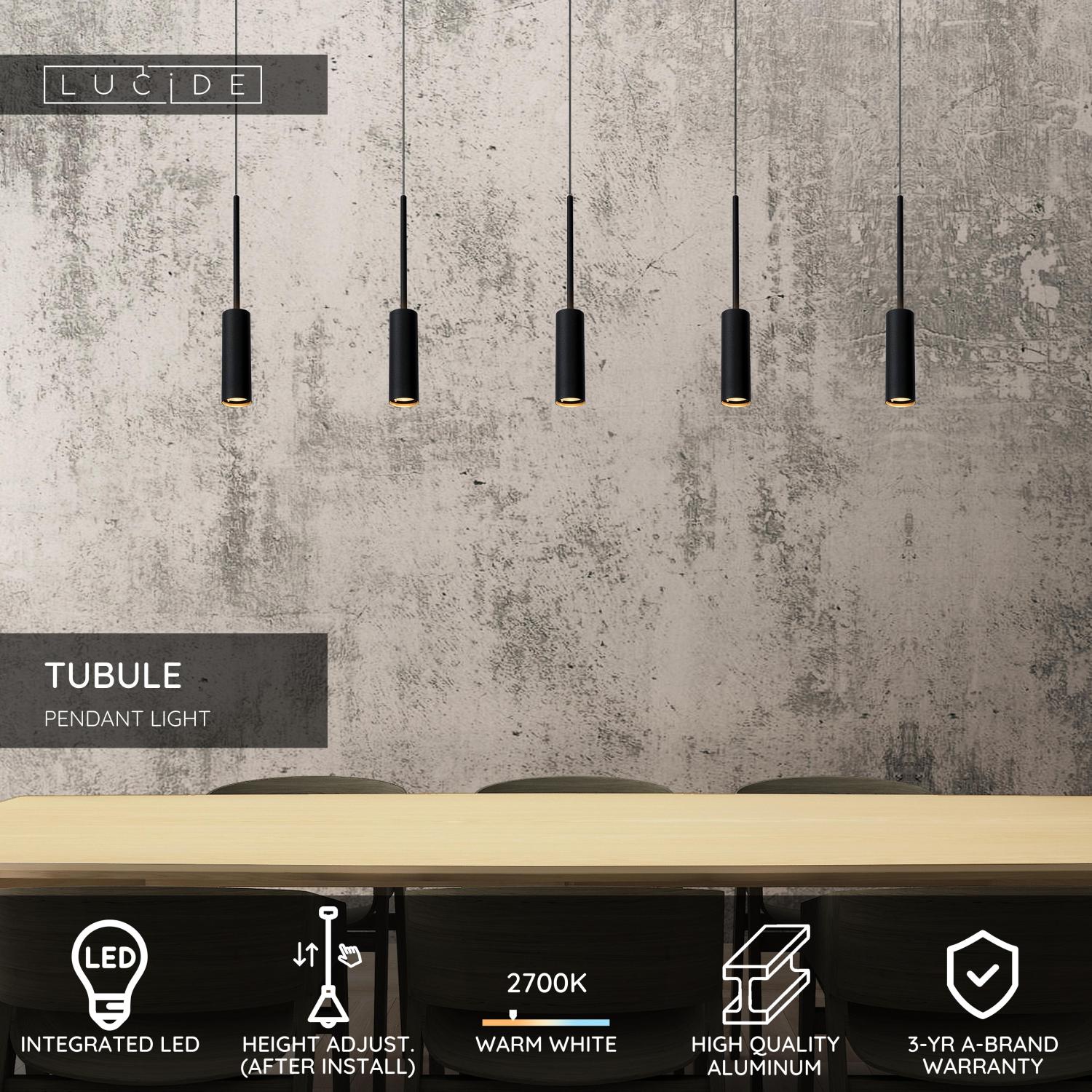 Lucide TUBULE - zu00e1vesnu00e9 svetlo - LED - 5x7W 2700K - u010dierne