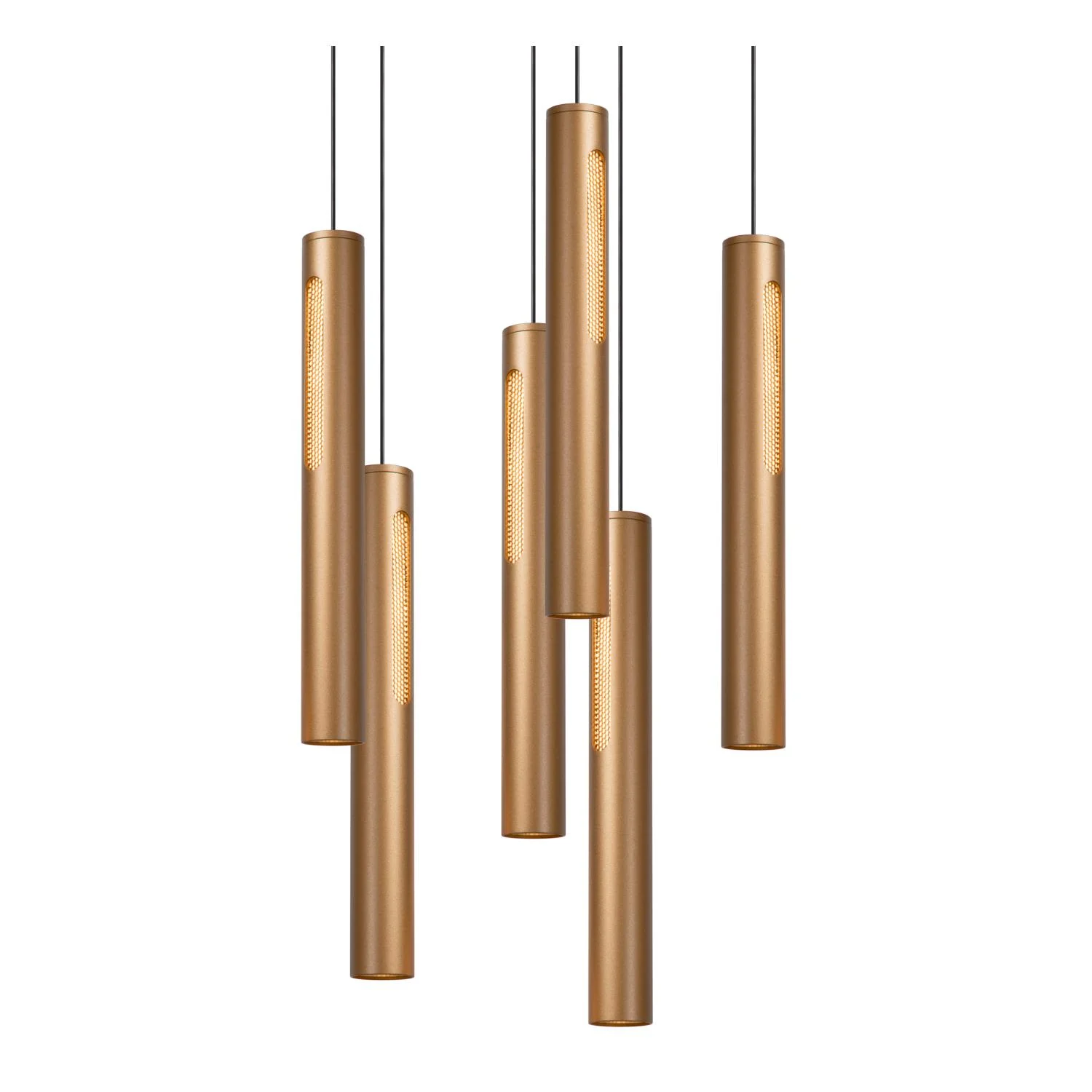 Lucide GRIFFITH - Zu00e1vesnu00e9 svetlo - u00d8 38 cm - LED tlmenu00e9. - CCT - 6x6W 2700K/4000K - Vhodnu00e9 do dvojpodlau017enu00fdch priestorov a vysoku00e9ho stropu - Bronz | Pru00e9miovu00e9