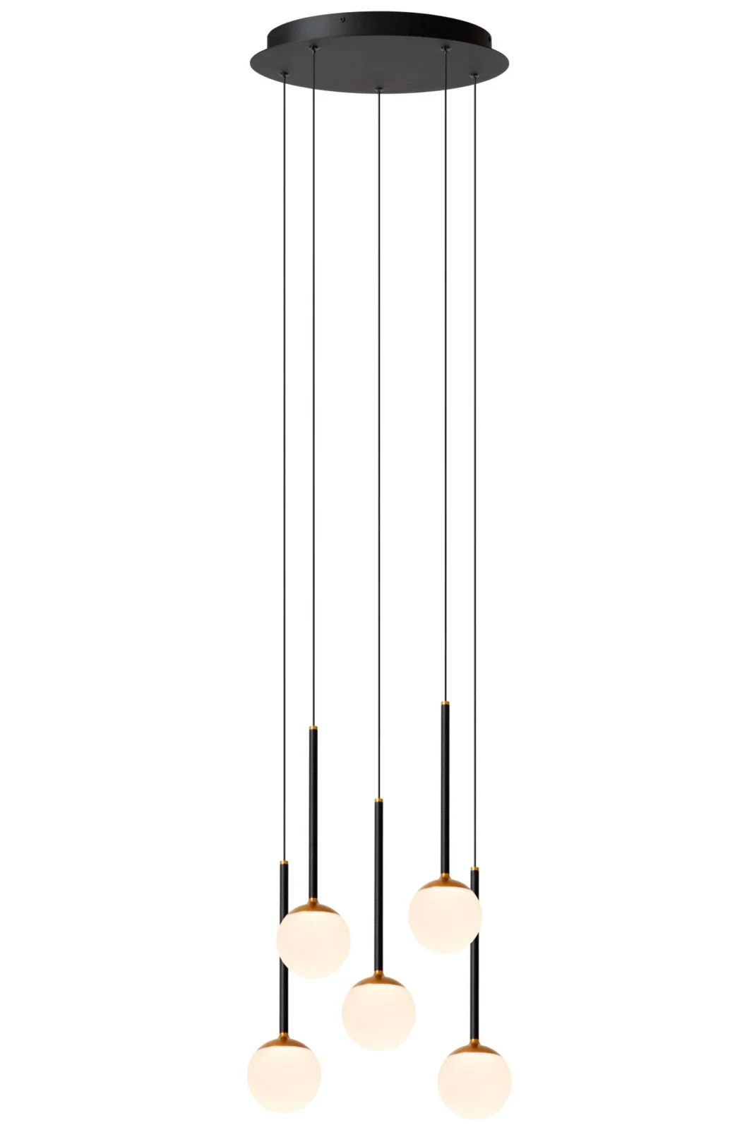 Lucide CALINA - zu00e1vesnu00e9 svetlo - u00d8 42 cm - LED tlmenu00e9 - 5x8,2W 2700K - u010dierna | Pru00e9miovu00e9