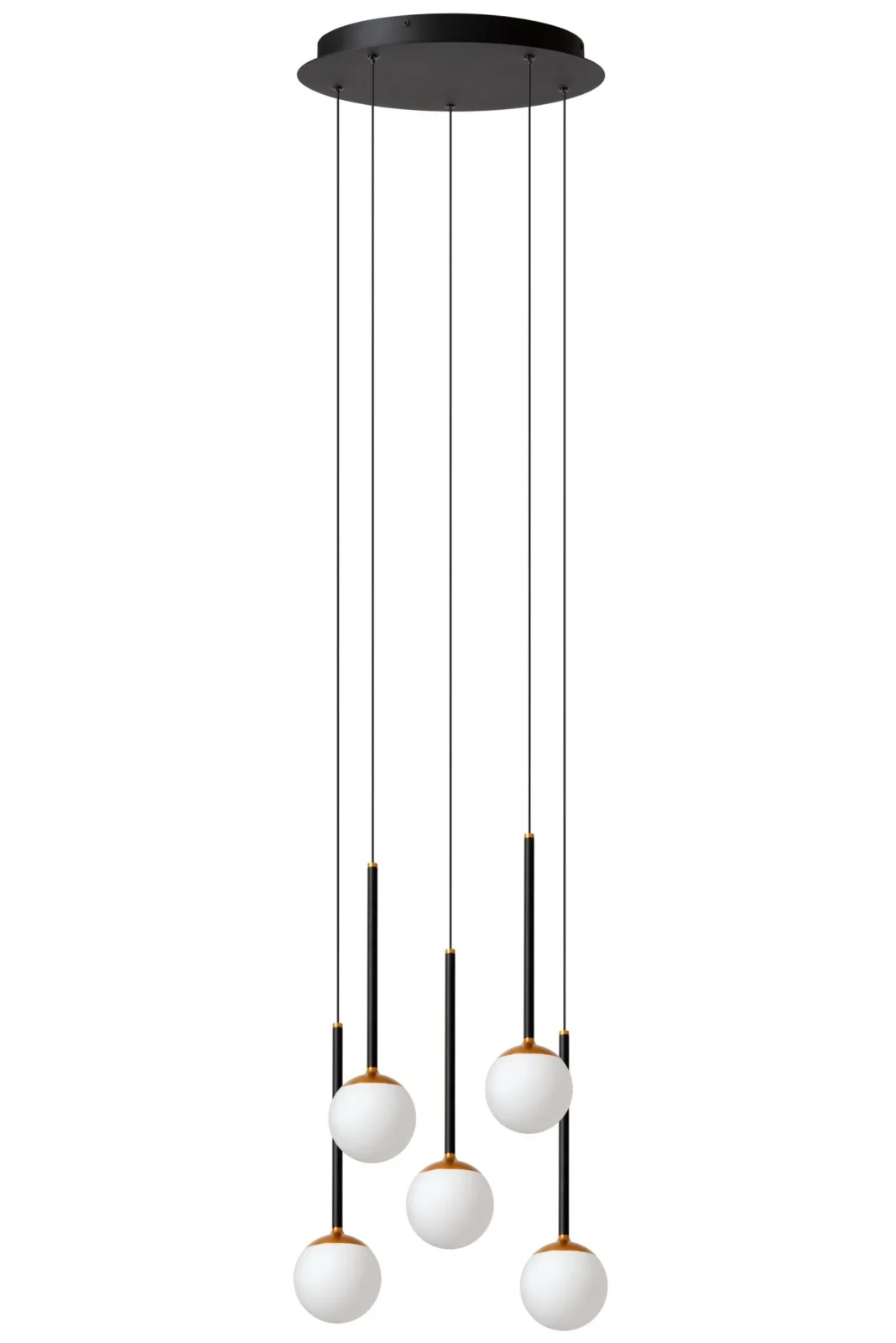 Lucide CALINA - zu00e1vesnu00e9 svetlo - u00d8 42 cm - LED tlmenu00e9 - 5x8,2W 2700K - u010dierna | Pru00e9miovu00e9