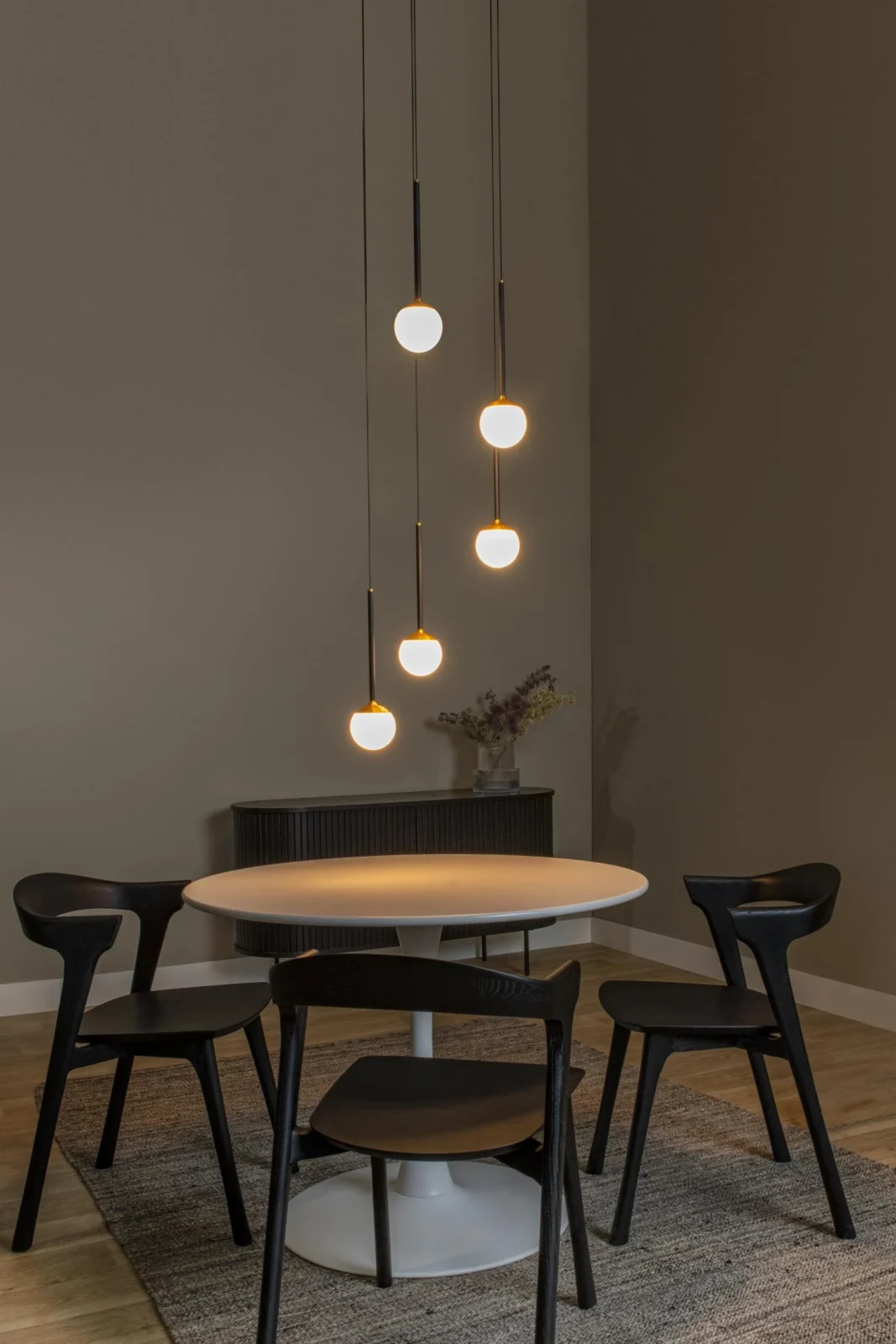 Lucide CALINA - zu00e1vesnu00e9 svetlo - u00d8 42 cm - LED tlmenu00e9 - 5x8,2W 2700K - u010dierna | Pru00e9miovu00e9