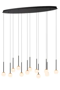 Lucide CALINA - zu00e1vesnu00e9 svetlo - LED tlmenu00e9. - CCT - 12x7W 2200K/3300K - s vymeniteu013enu00fdm LED modulom - u010dierna | Pru00e9miovu00e9