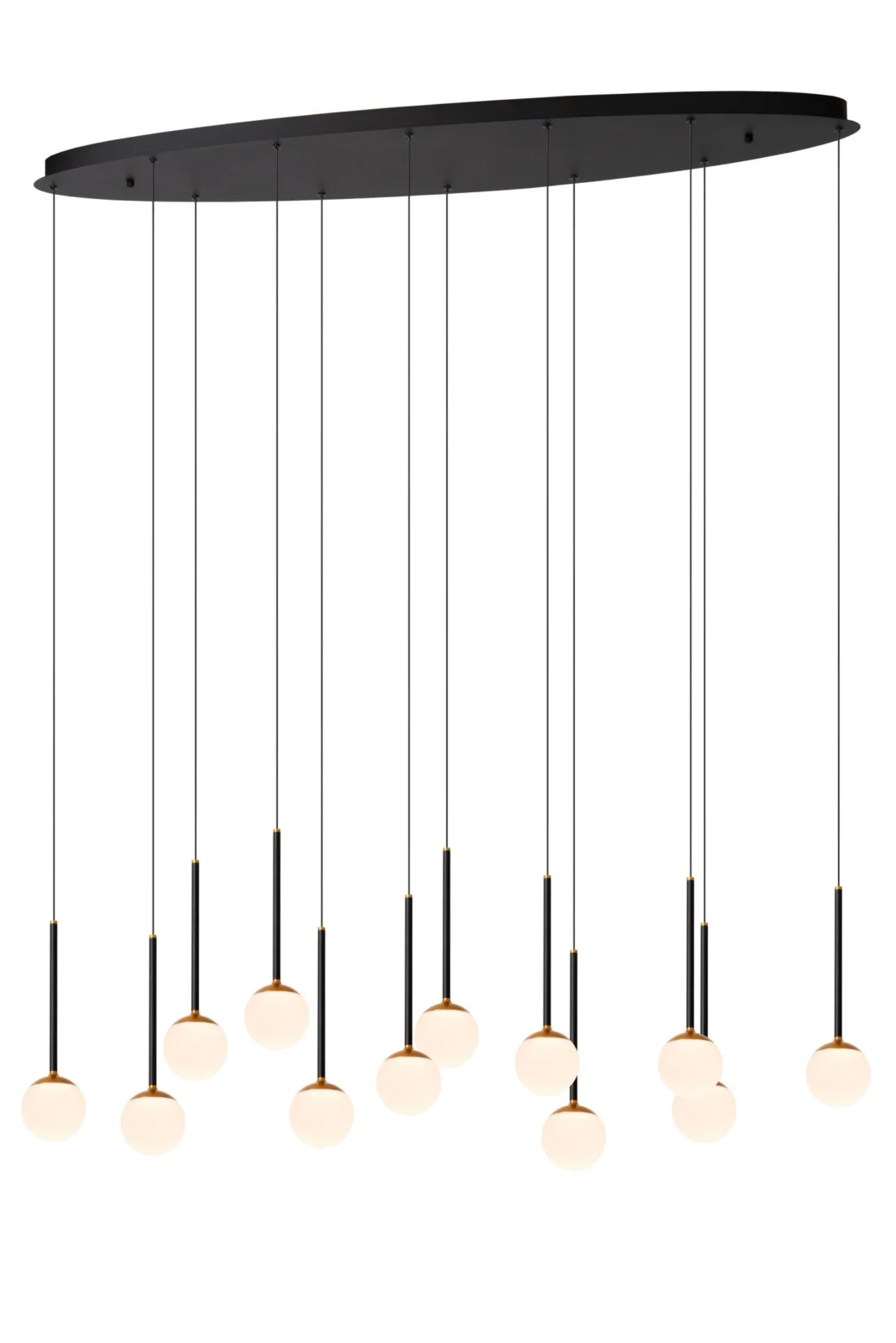 Lucide CALINA - zu00e1vesnu00e9 svetlo - LED tlmenu00e9. - CCT - 12x7W 2200K/3300K - s vymeniteu013enu00fdm LED modulom - u010dierna | Pru00e9miovu00e9