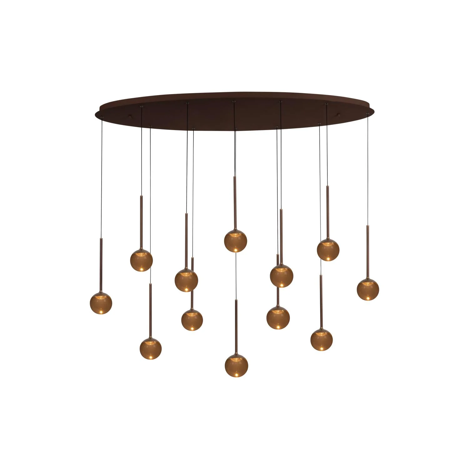 Lucide CALINA - zu00e1vesnu00e9 svetlo - LED tlmenu00e9. - CCT - 12x7W 2200K/3300K - s vymeniteu013enu00fdm LED modulom - Coffee | Pru00e9miovu00e9