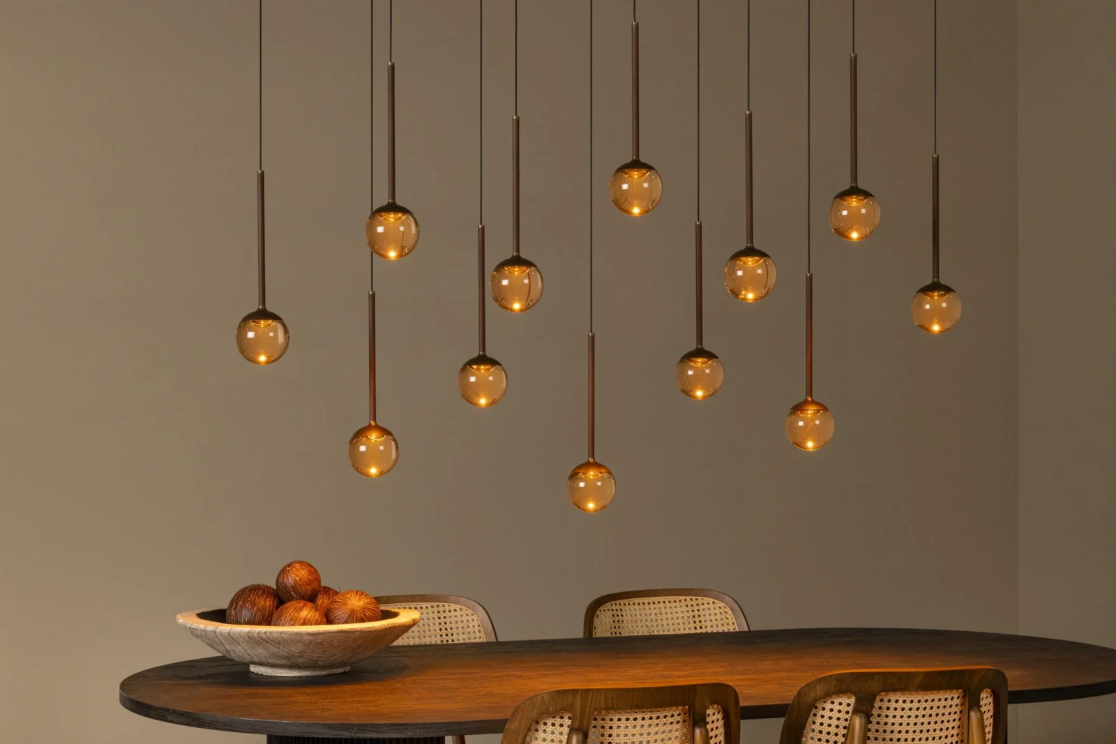 Lucide CALINA - zu00e1vesnu00e9 svetlo - LED tlmenu00e9. - CCT - 12x7W 2200K/3300K - s vymeniteu013enu00fdm LED modulom - Coffee | Pru00e9miovu00e9